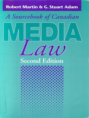 cover image of Sourcebook of Canadian Media Law